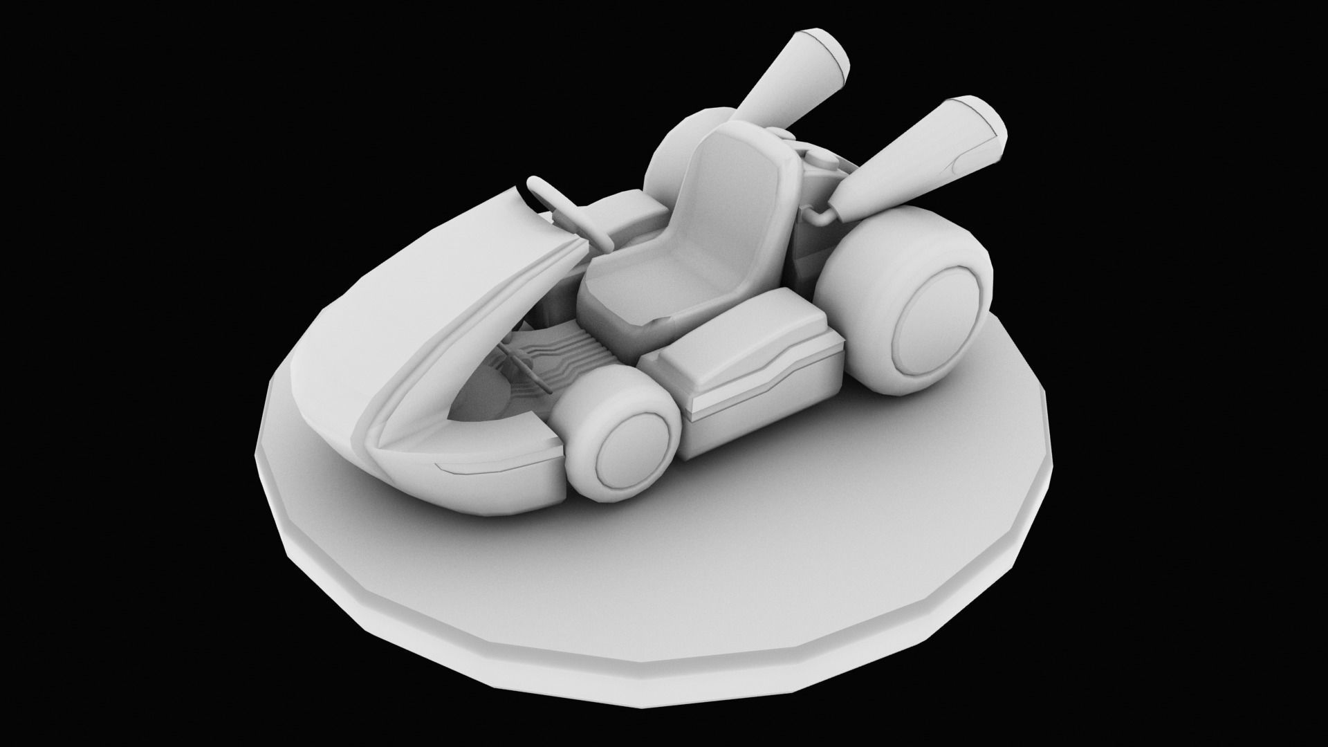 Mariobros Luigi Kart Low-poly 3D model_20