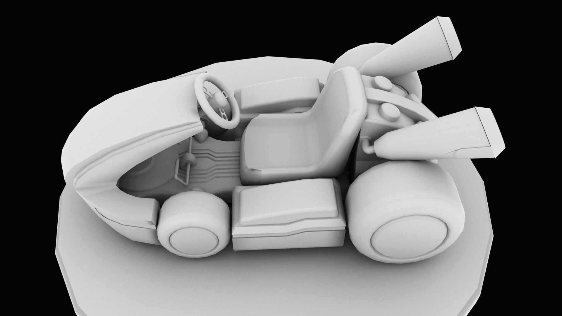 Mariobros Luigi Kart Low-poly 3D model_28