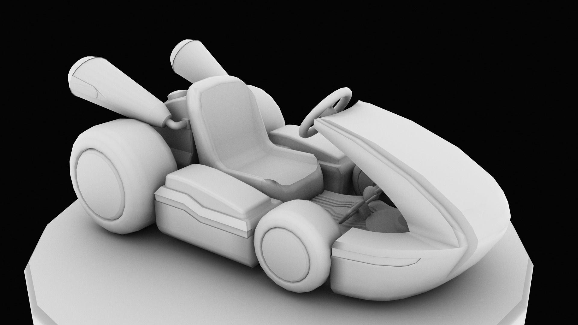 Mariobros Luigi Kart Low-poly 3D model_26