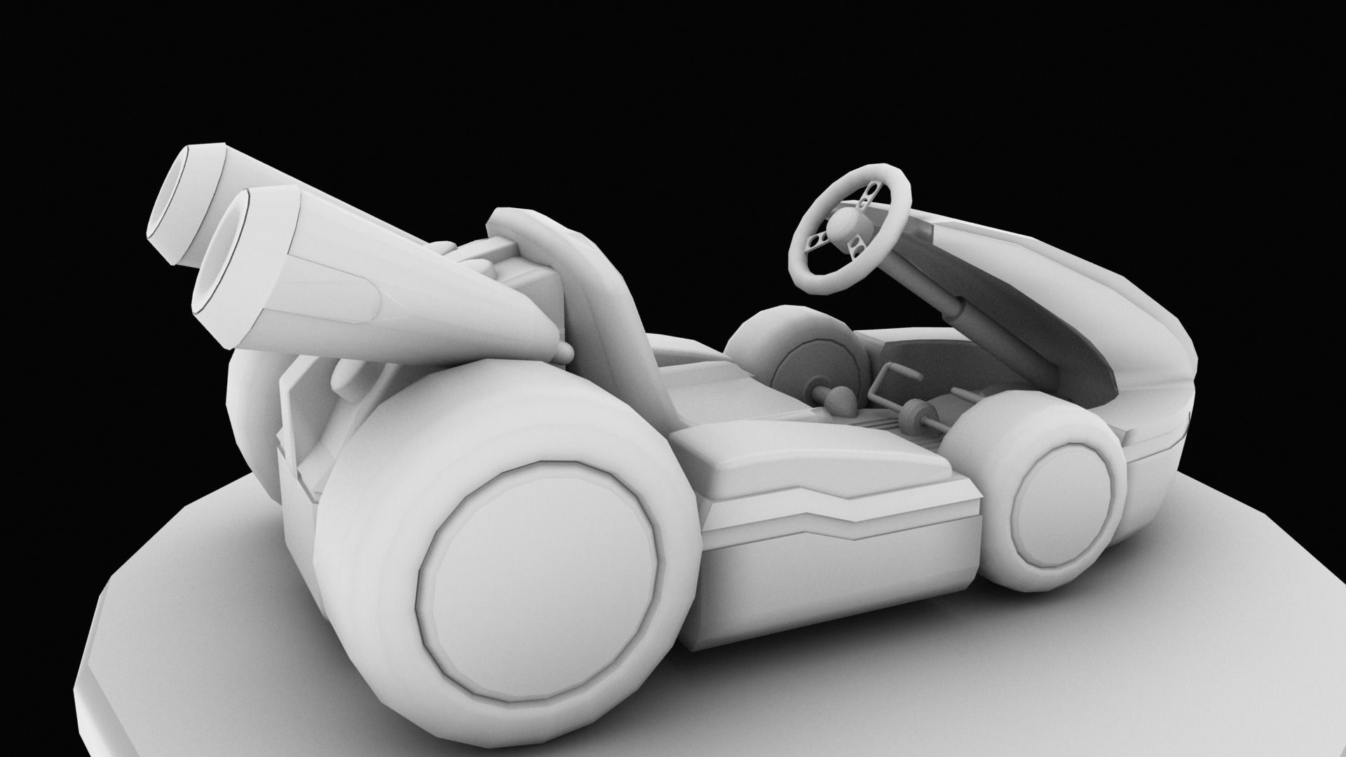 Mariobros Luigi Kart Low-poly 3D model_23