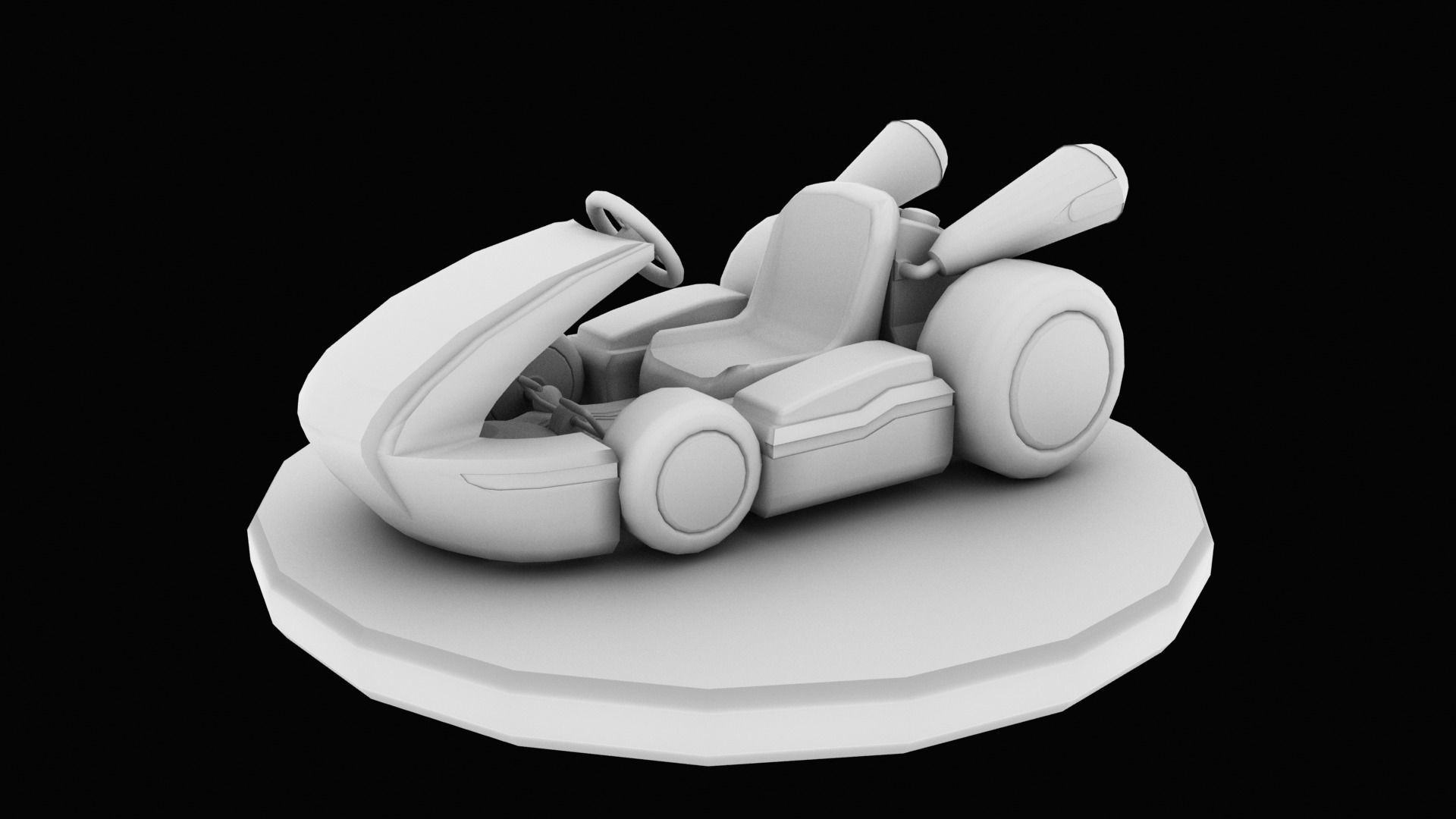 Mariobros Luigi Kart Low-poly 3D model_21