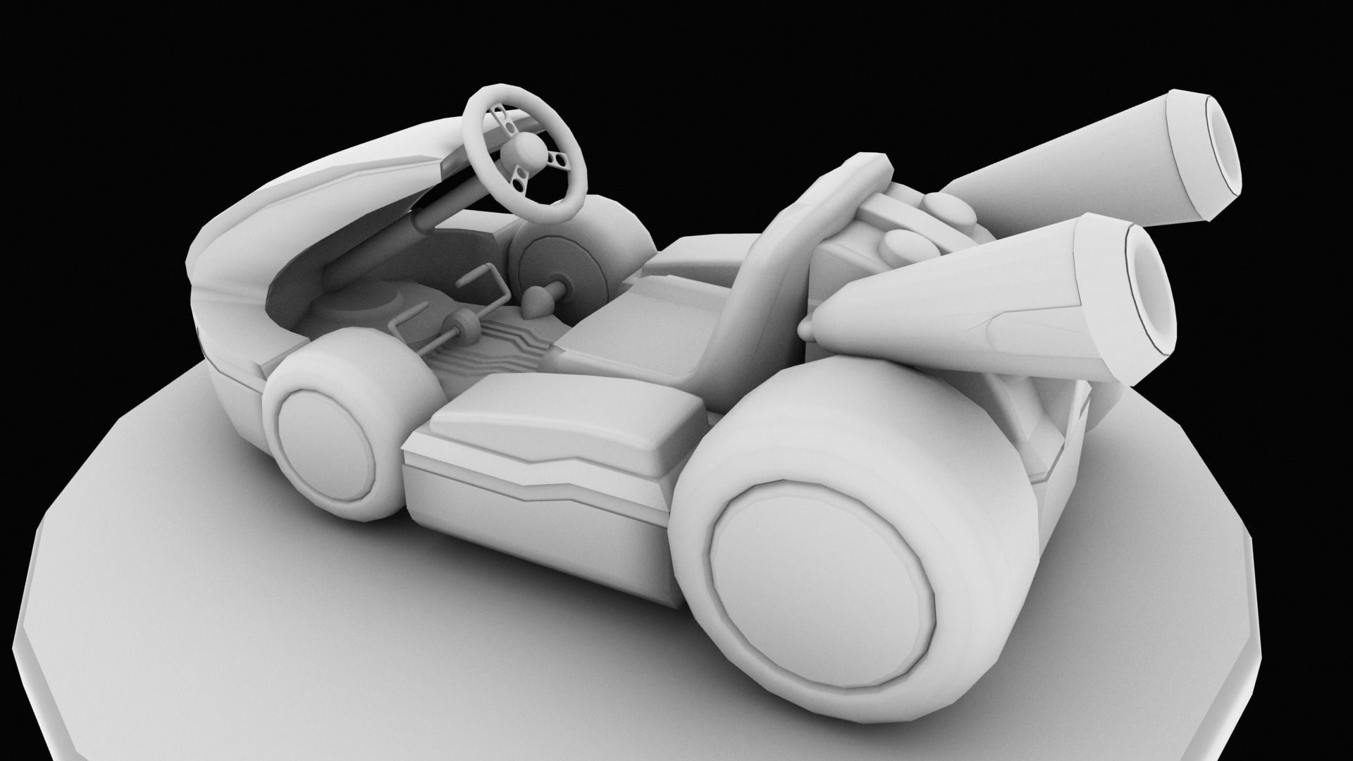 Mariobros Luigi Kart Low-poly 3D model_36