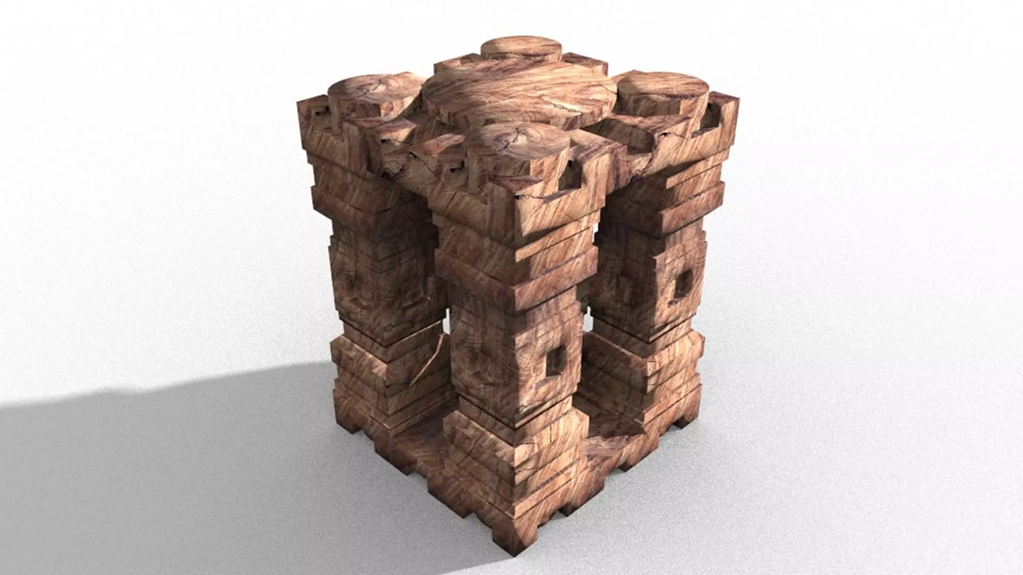 wooden pedestal statue base printable 3D print model