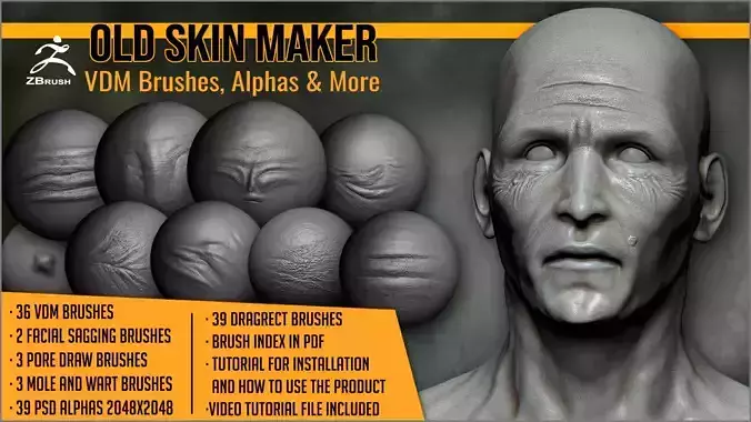 Old Skin Maker VDM Brushes Alphas and More