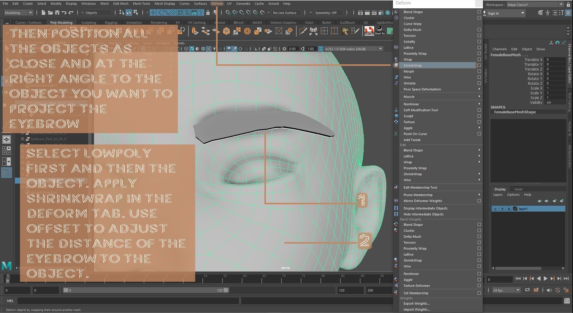 Eyebrow Pack 03 Low-poly 3D model_22