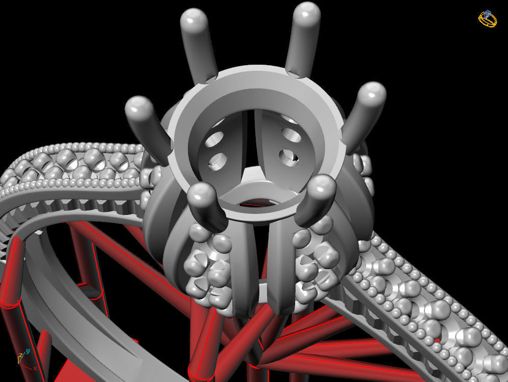 Gold Wedding Ring Luxury Diamond Band 3D Model Print Ready 3D print model_4