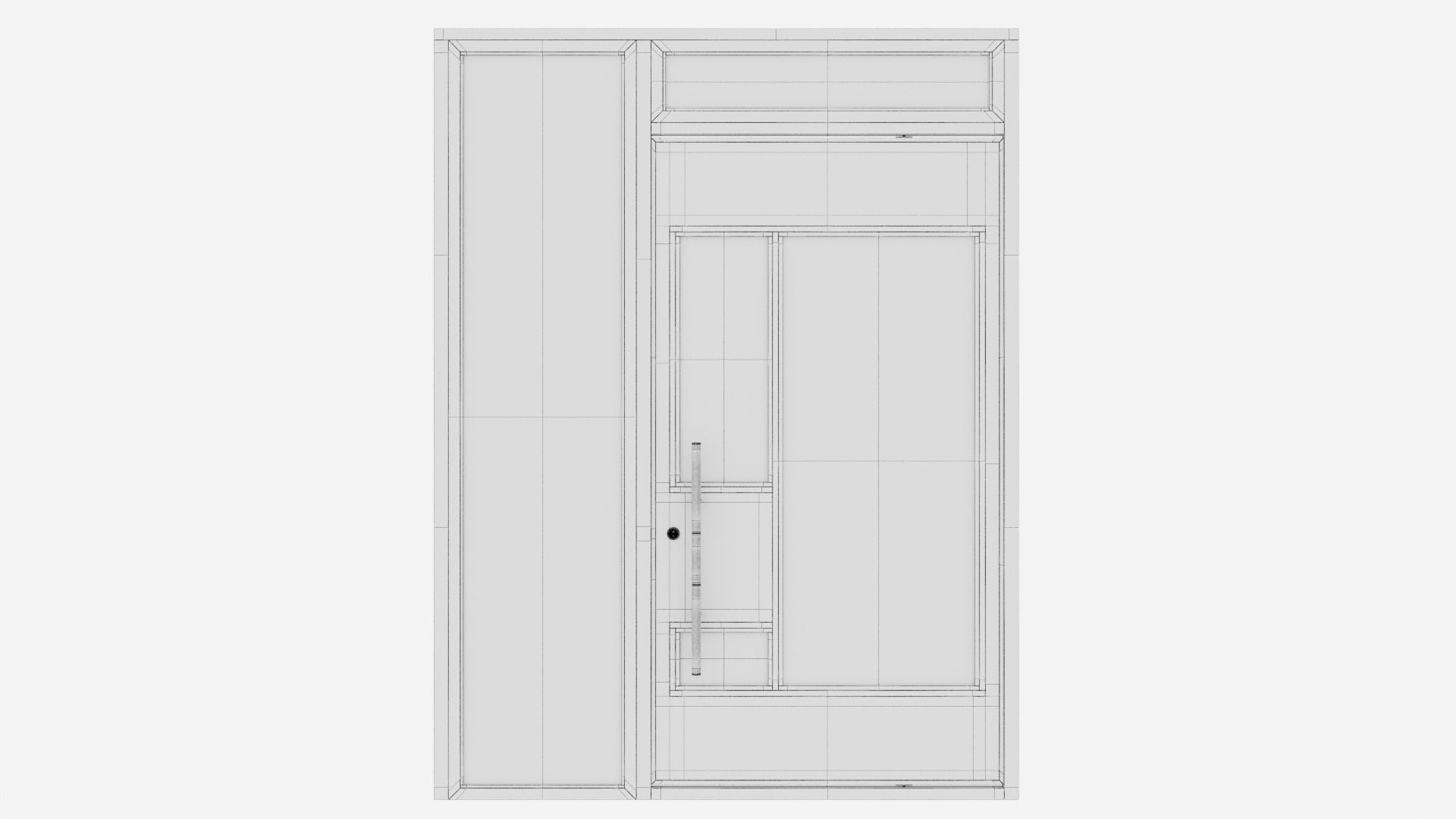 Aluminium door 211 3D model_5