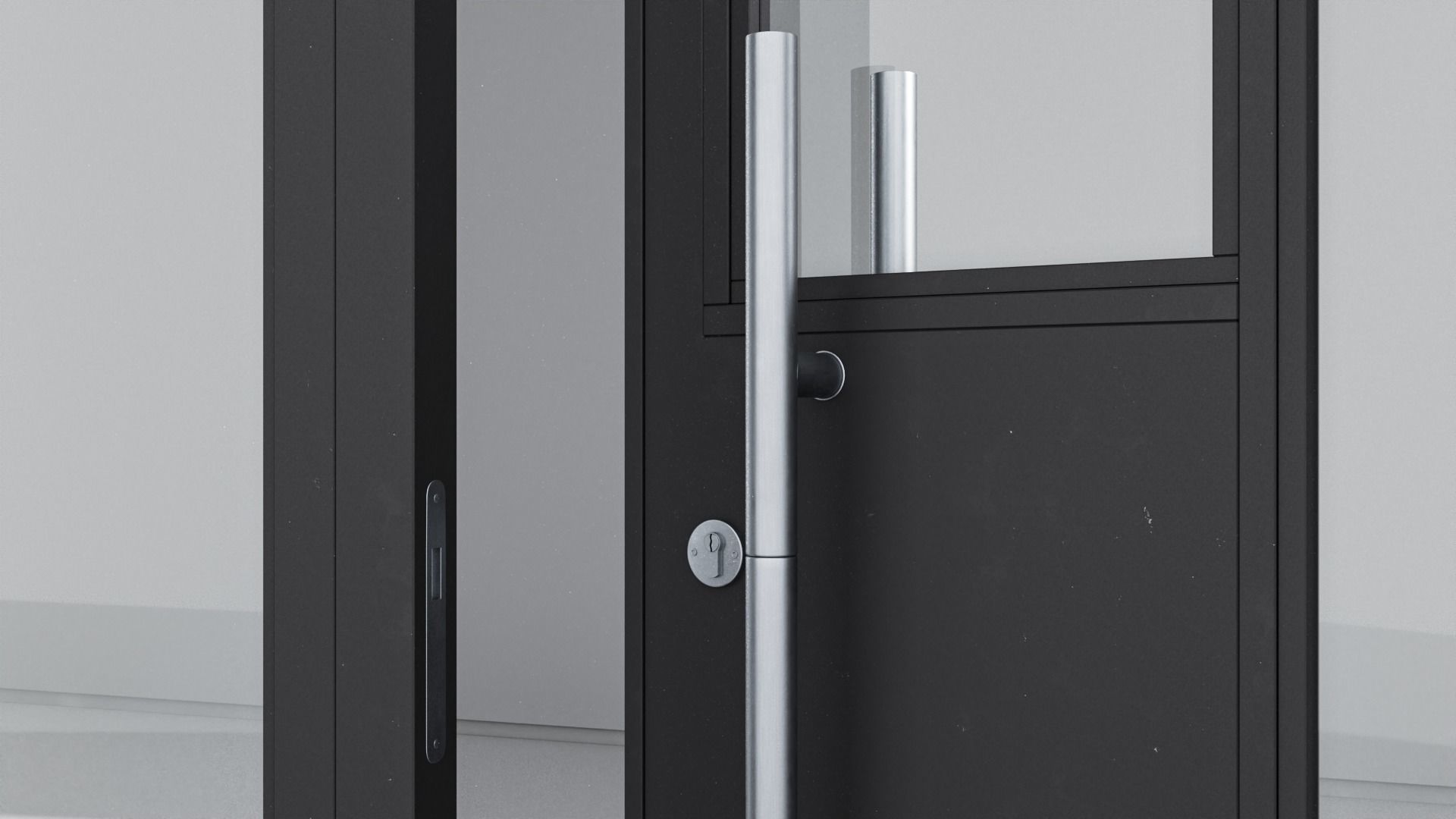 Aluminium door 211 3D model_4