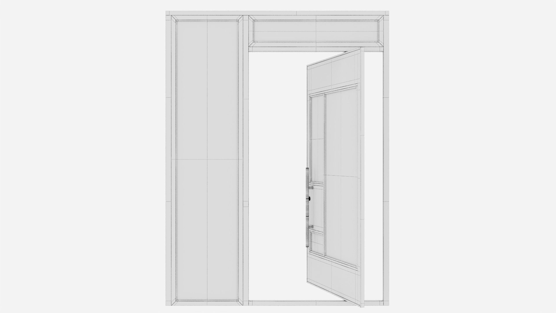 Aluminium door 211 3D model_6