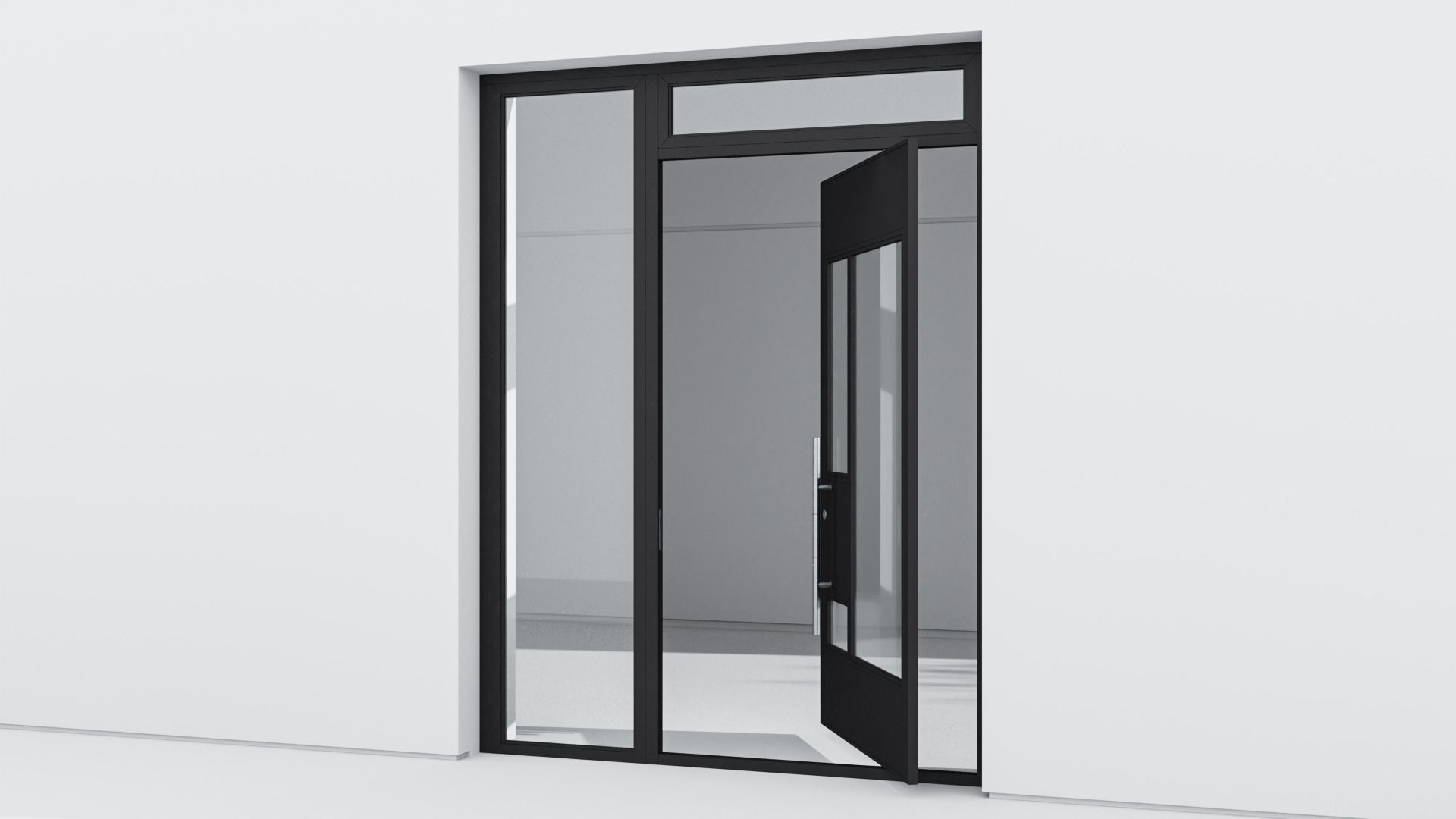Aluminium door 211 3D model_2
