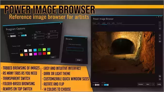 Power Image Browser     Reference image browser for artists 3D model