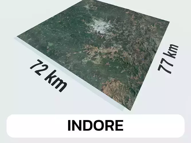 Indore India City Landscape 3D Model