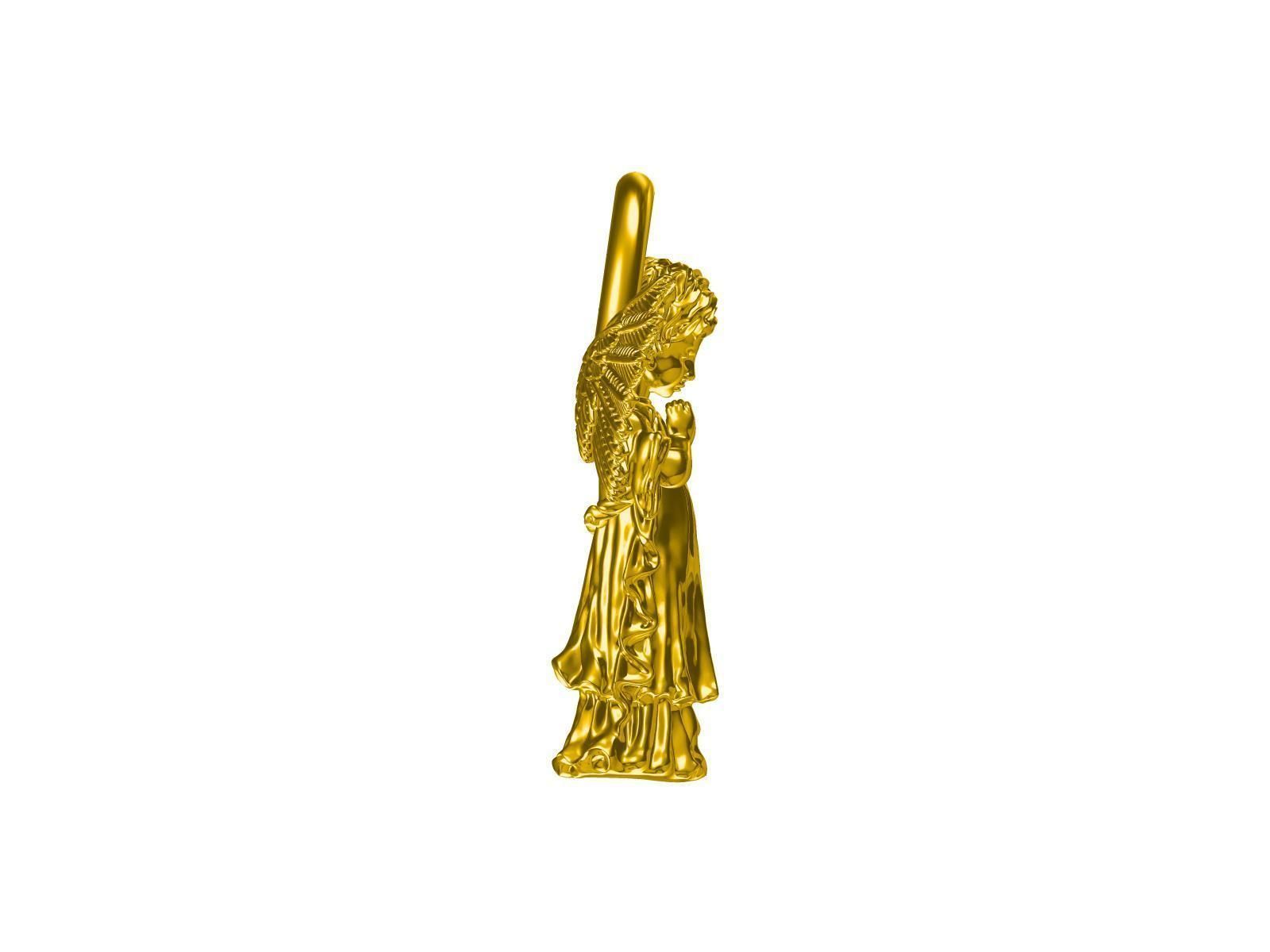Imitation angel pendant 3D print model_2