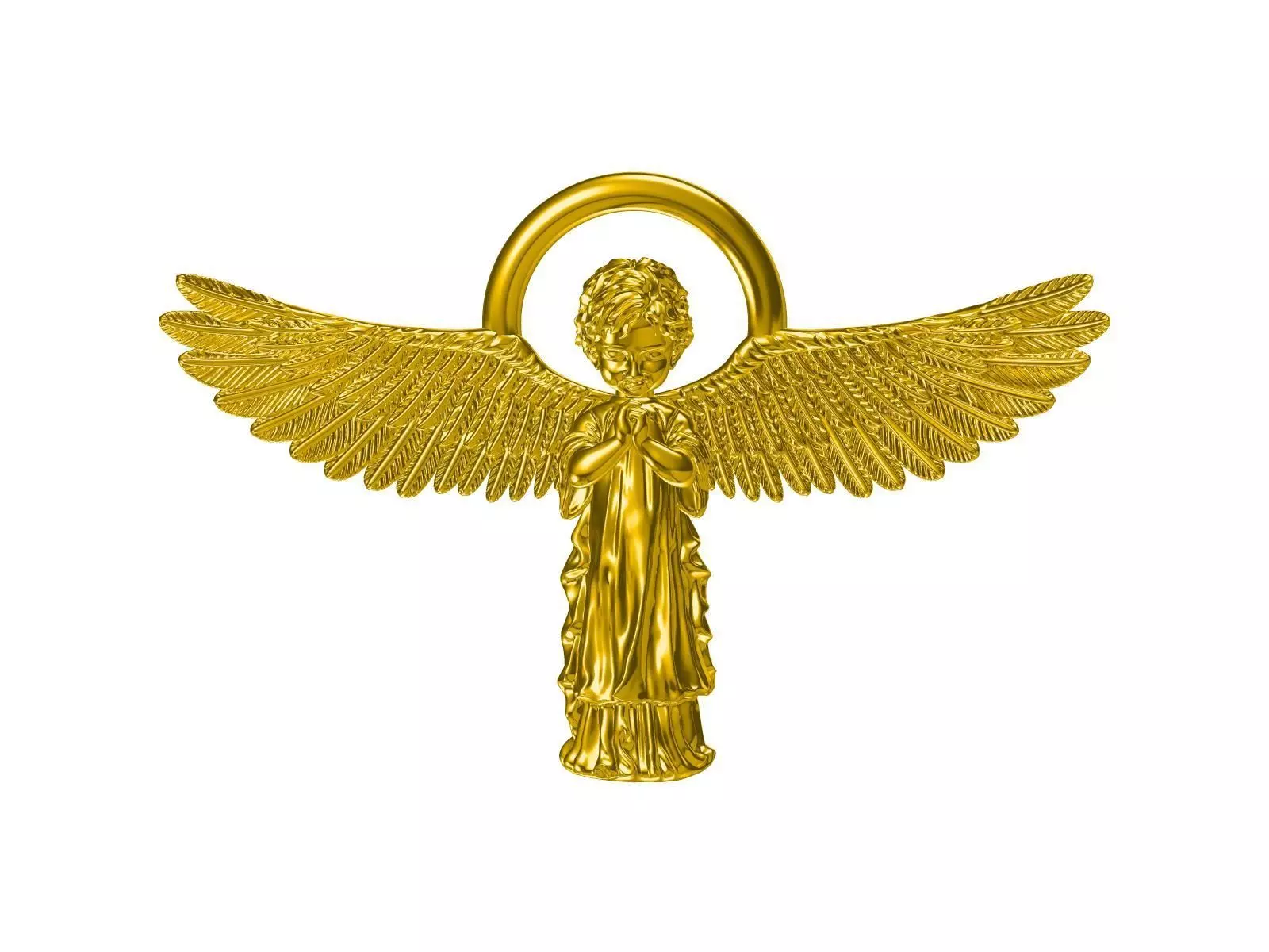 Imitation angel pendant 3D print model_0