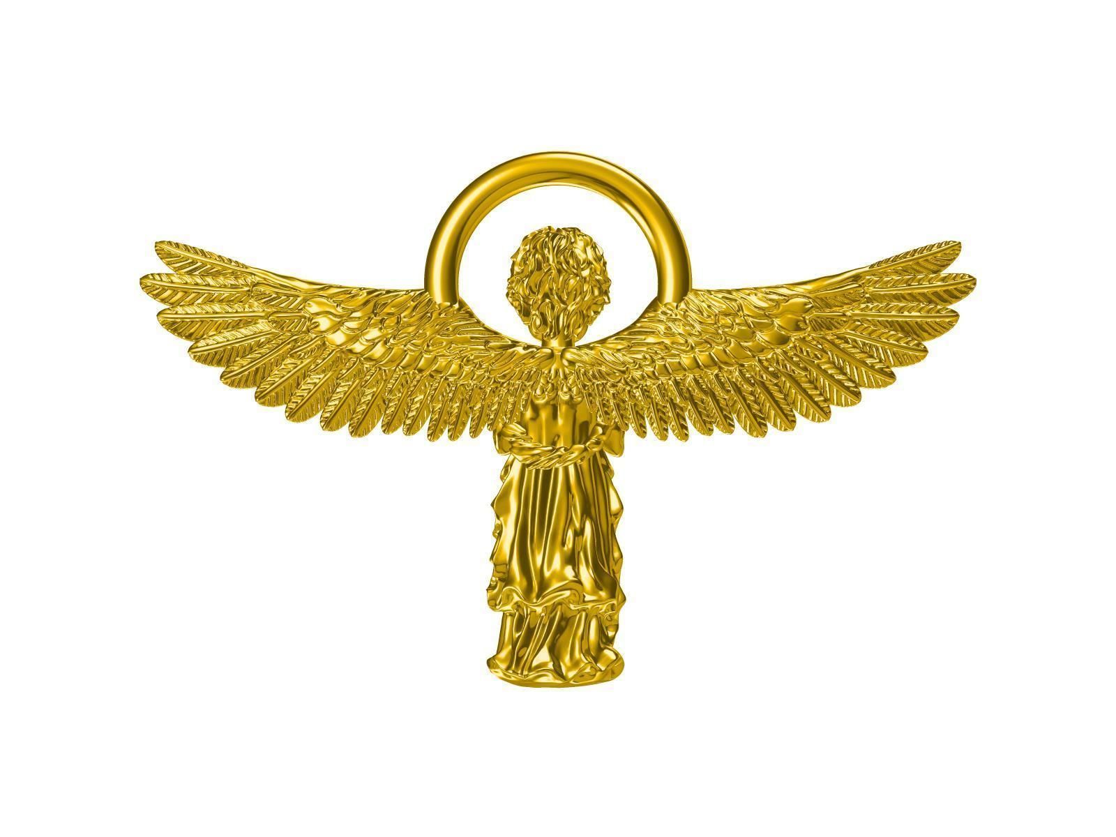 Imitation angel pendant 3D print model_1