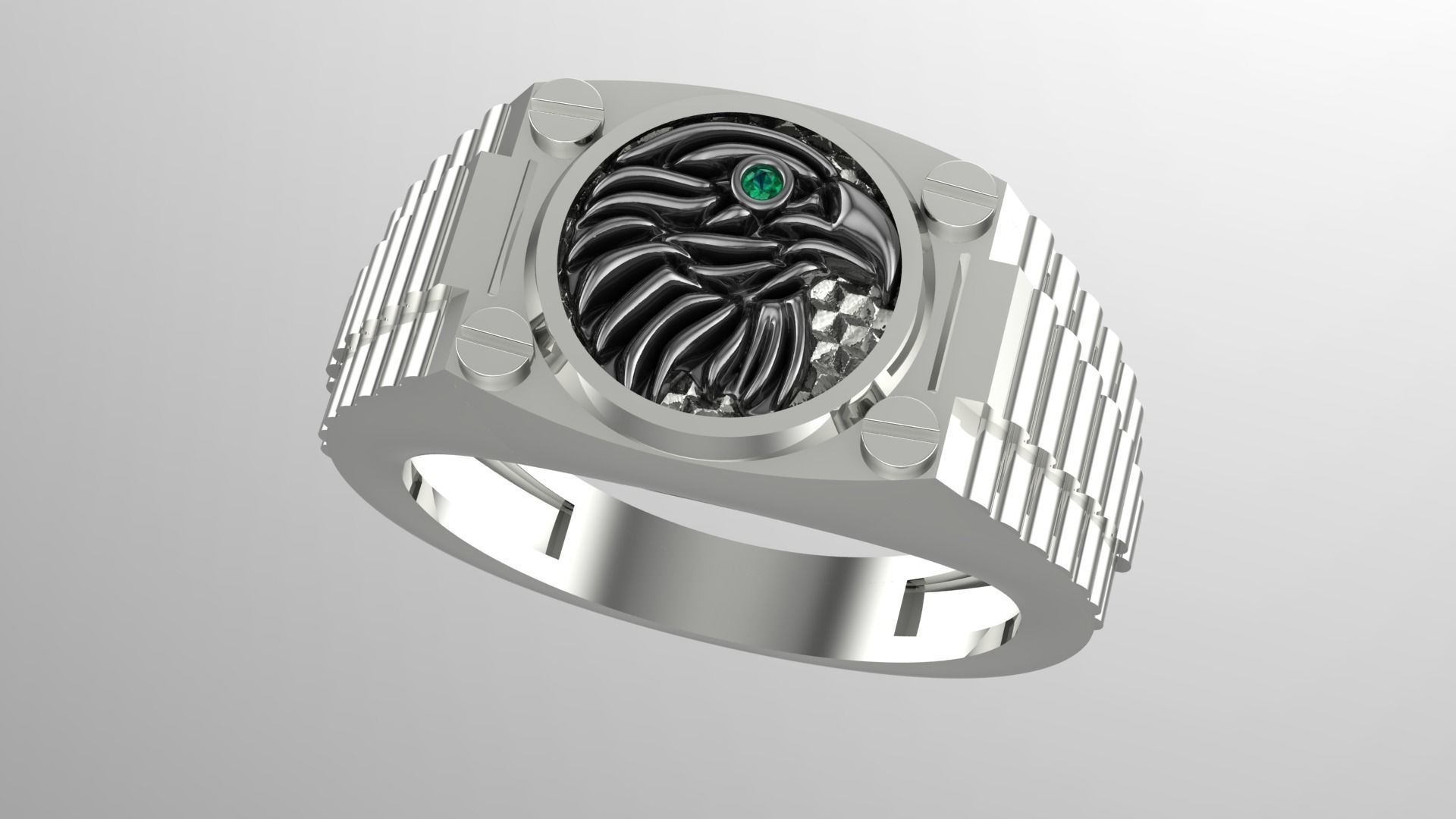 Eagle Ring 3D print model_2