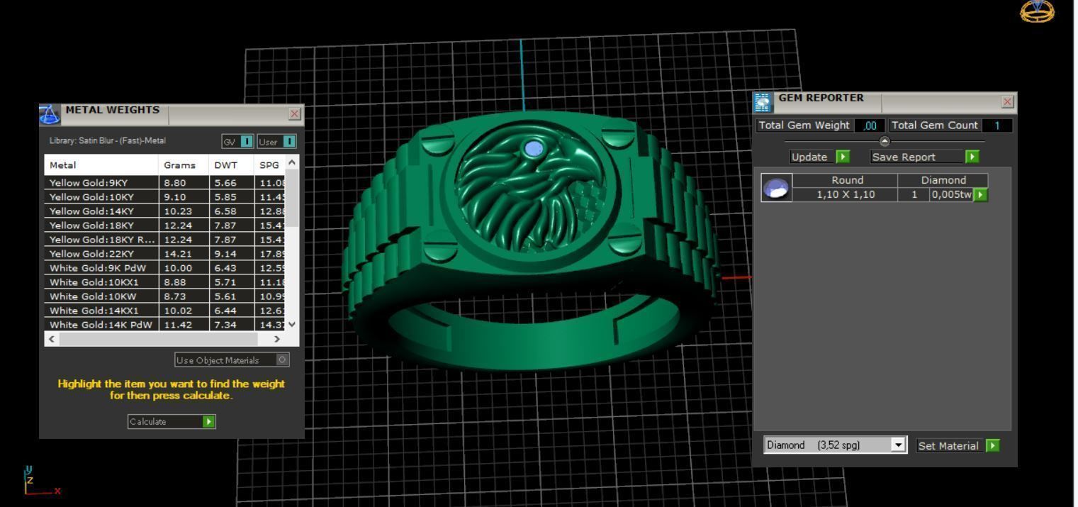Eagle Ring 3D print model_3
