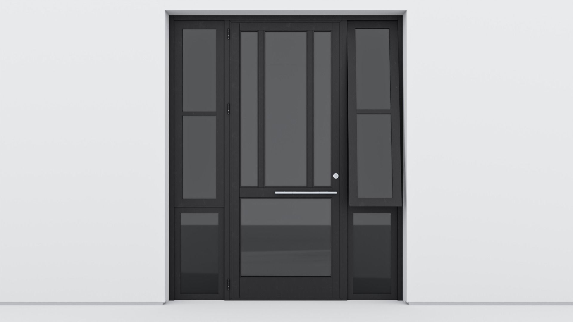 Aluminium door 212 3D model_1