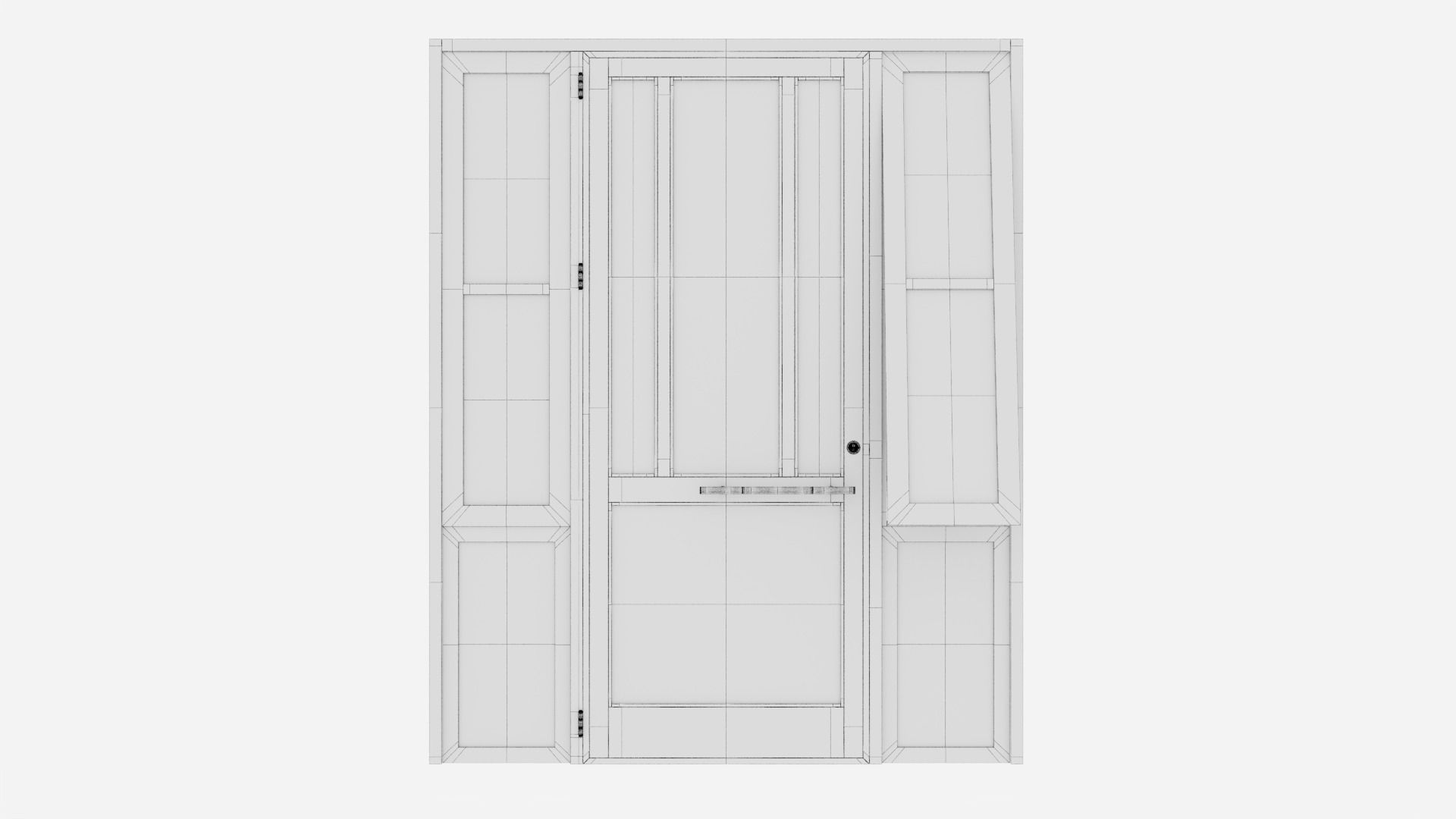 Aluminium door 212 3D model_6