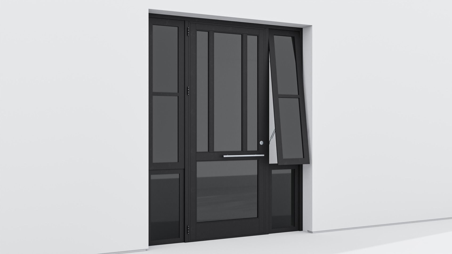 Aluminium door 212 3D model_3