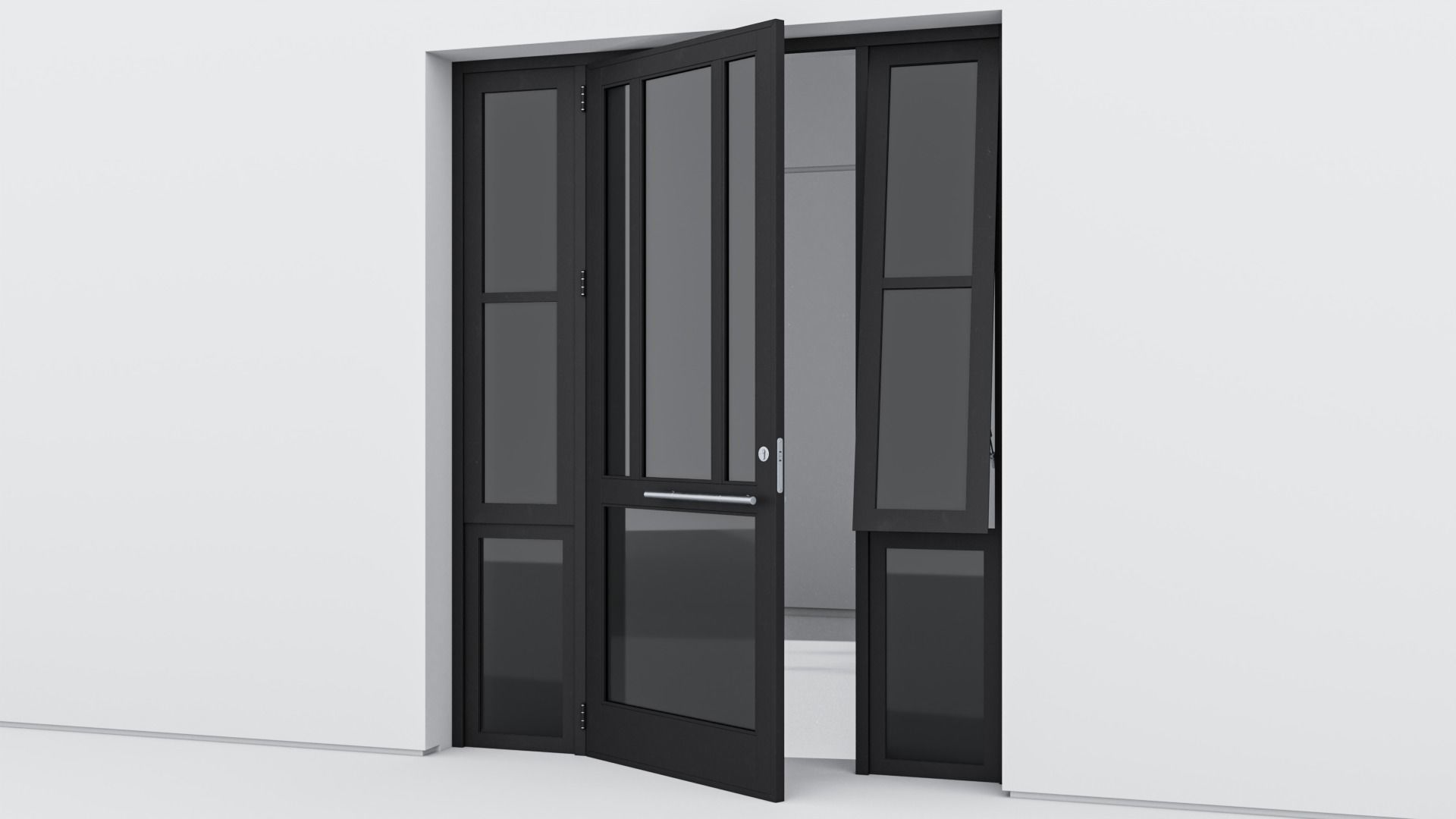 Aluminium door 212 3D model_2