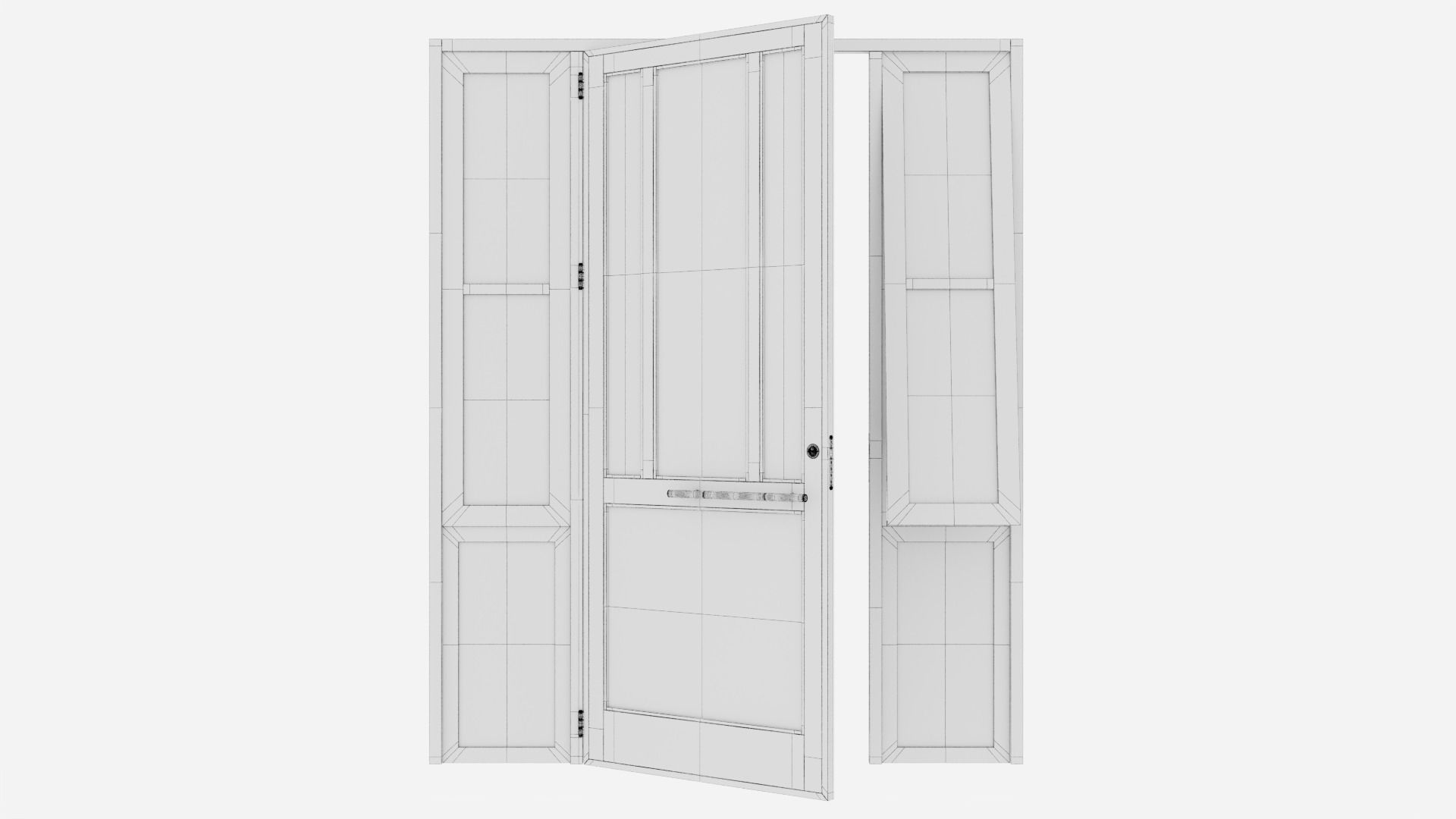 Aluminium door 212 3D model_5