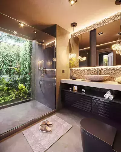 Bathroom Senses Interior Scene Complete