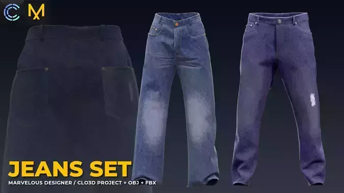 Men and Women Jeans set