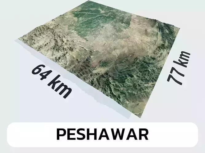 Peshawar Pakistan City Landscape 3D Model