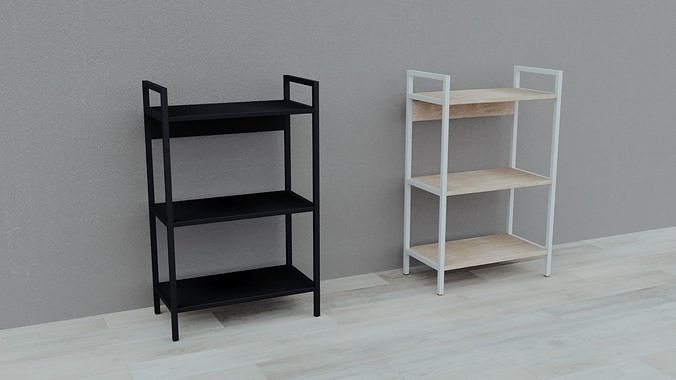 Shelving TISTRUP 3 Jysk Low-poly 3D model