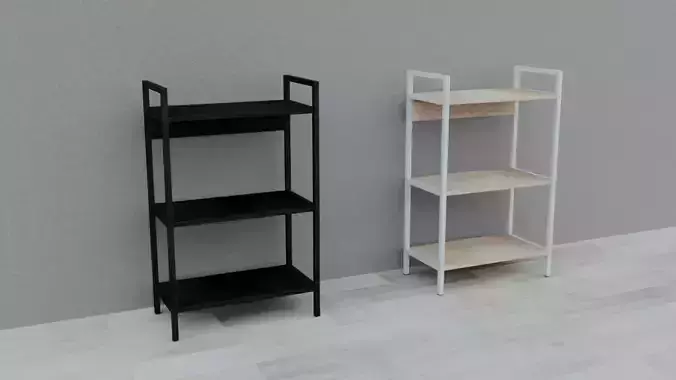 Shelving TISTRUP 3 Jysk Low-poly 3D model