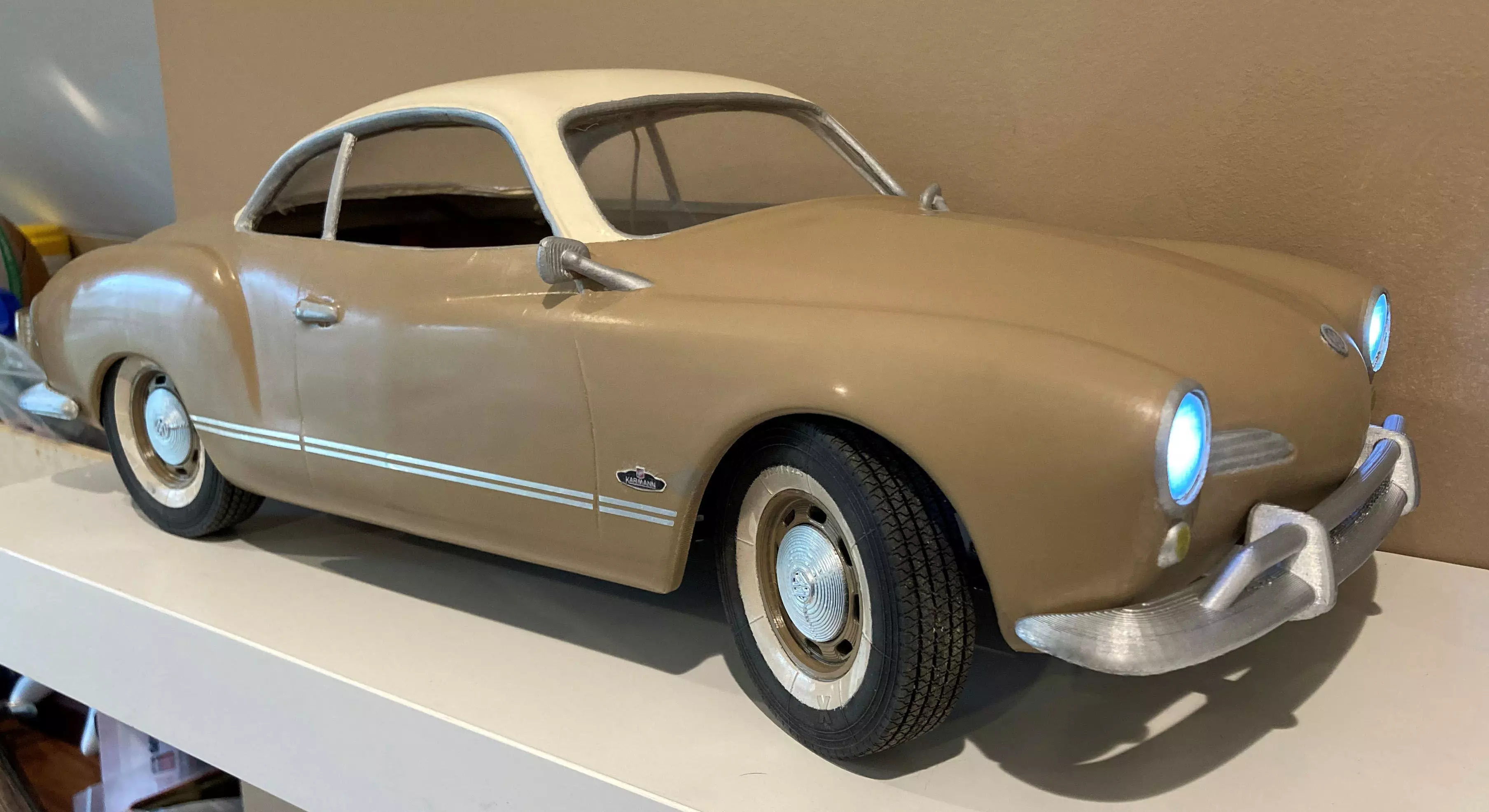 8th Scale RC Volkswagen Karmann Ghia files and instructions 3D print model_0
