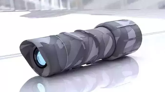 military monocular  Free 3D model