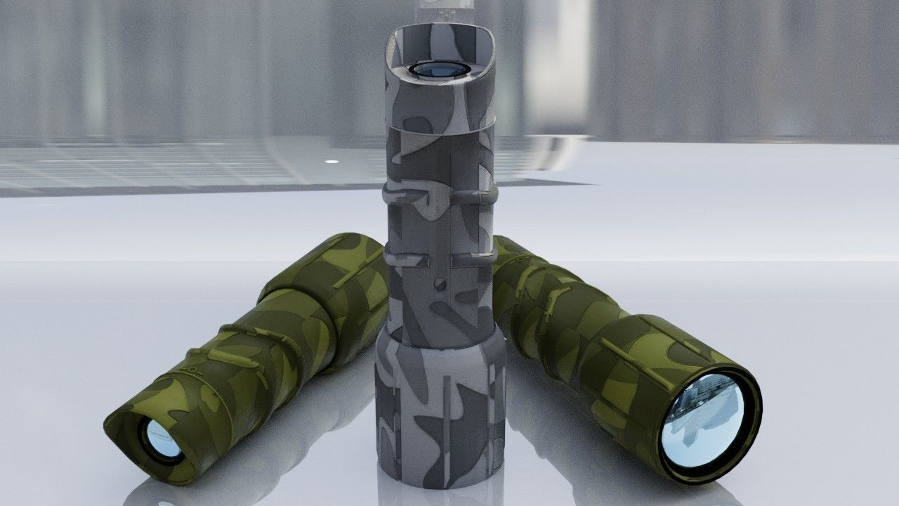 military monocular Free 3D model_4