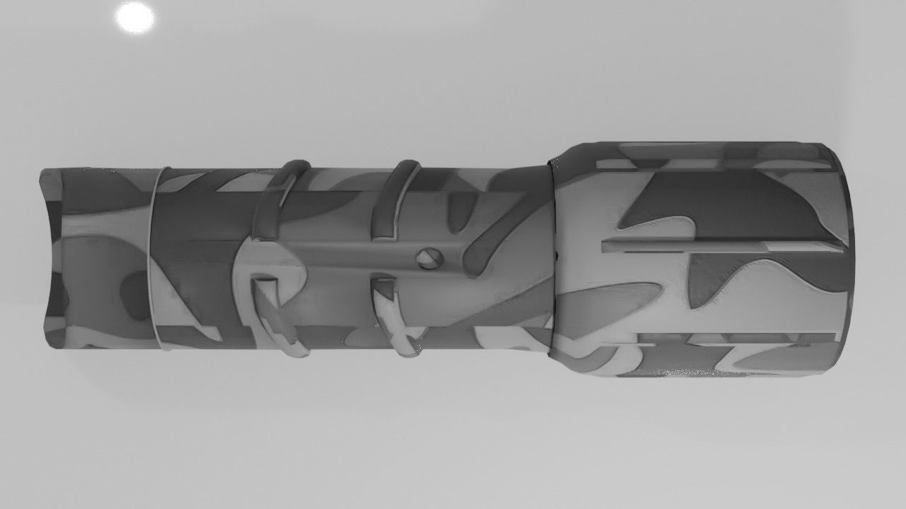 military monocular Free 3D model_7