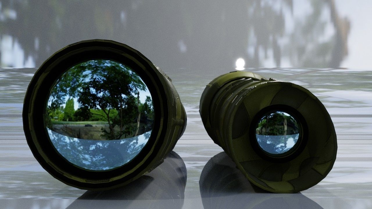 military monocular Free 3D model_12