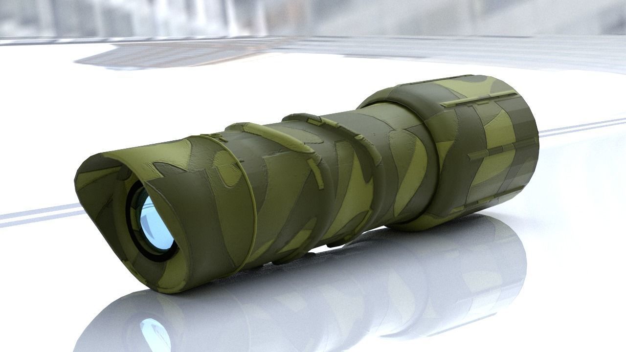 military monocular Free 3D model_2