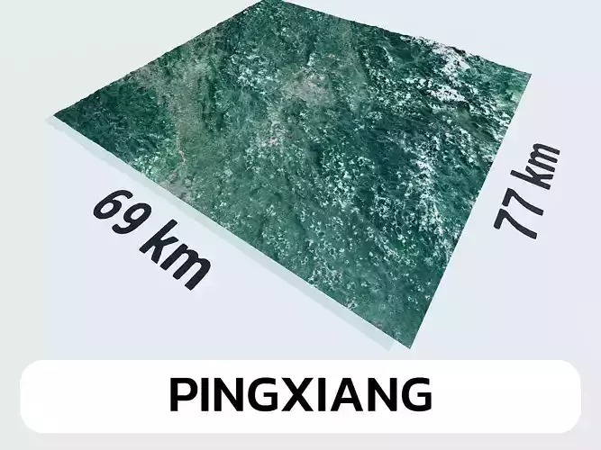 Pingxiang China City Landscape 3D Model