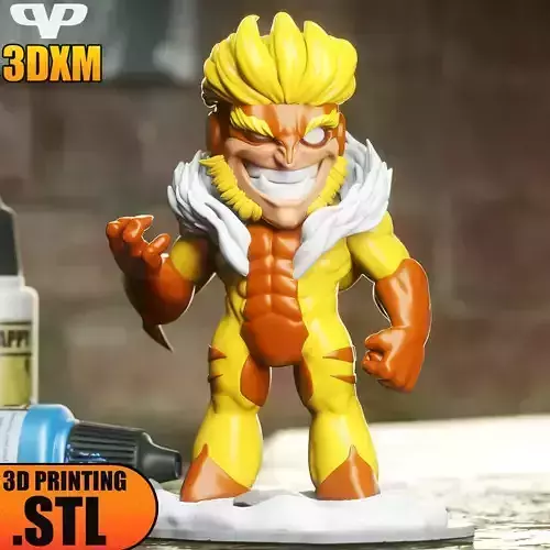 X-Men Sabretooth Chibi STL for 3D Printing ChibiSTL 3DXM
