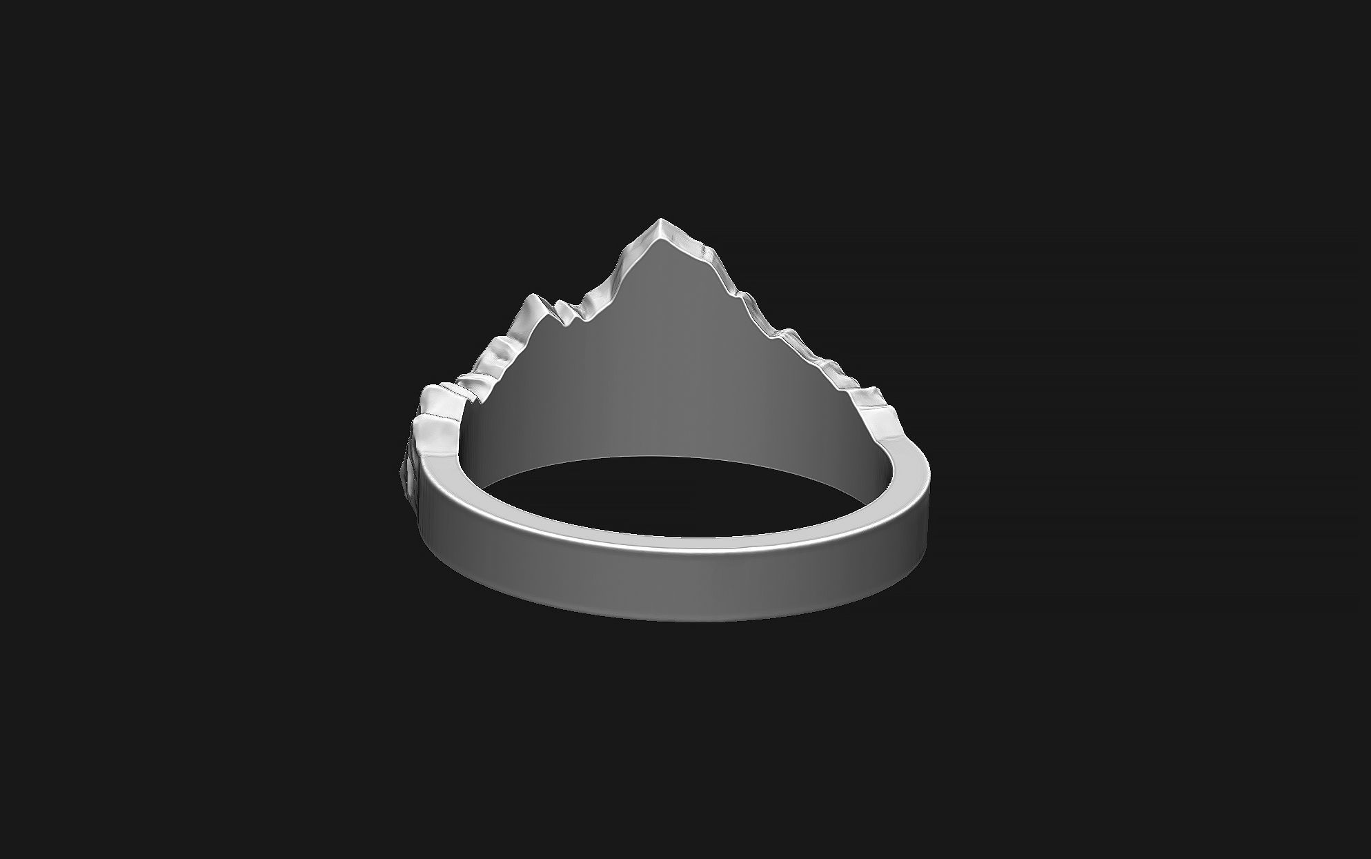 Mountains Ring 3D print model_10
