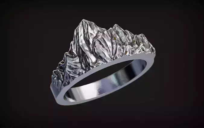 Mountains Ring 3D print model