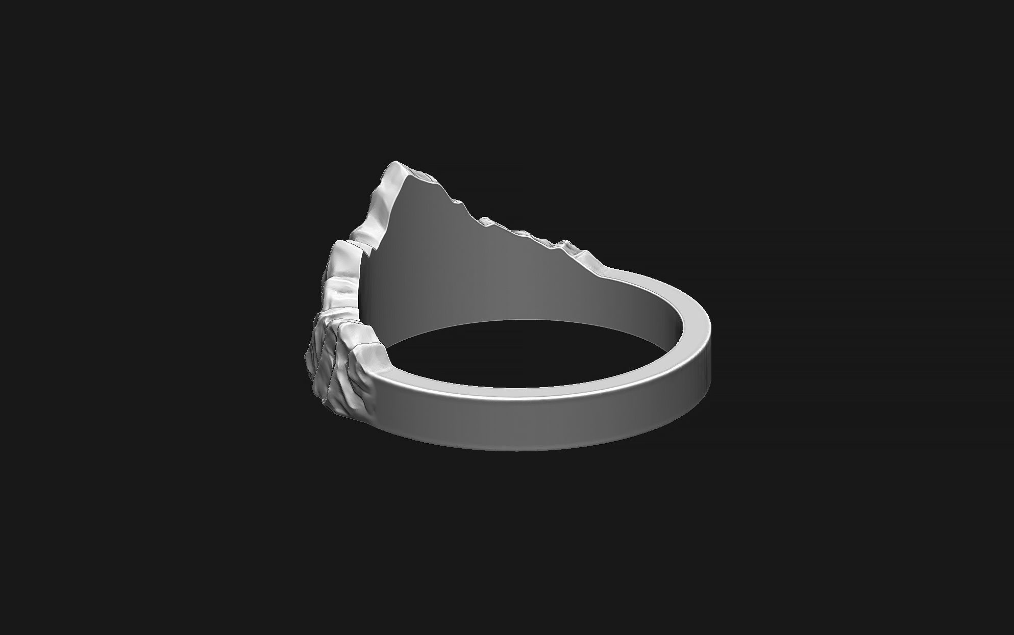 Mountains Ring 3D print model_9