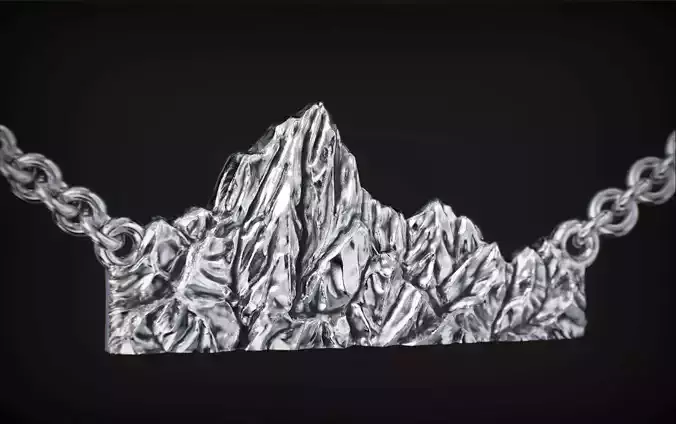 Mountains Pendant 3D print model