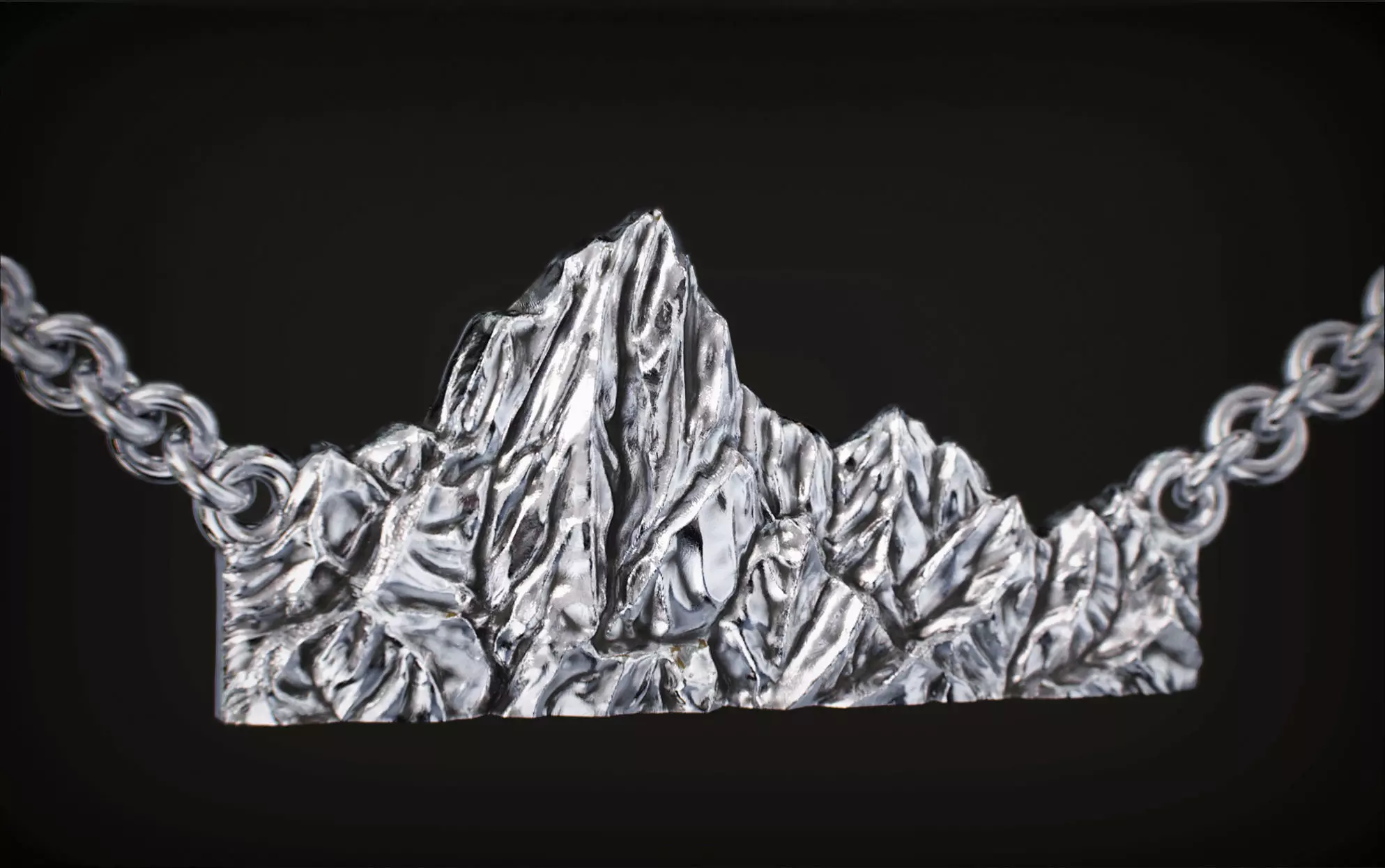 Mountains Pendant 3D print model