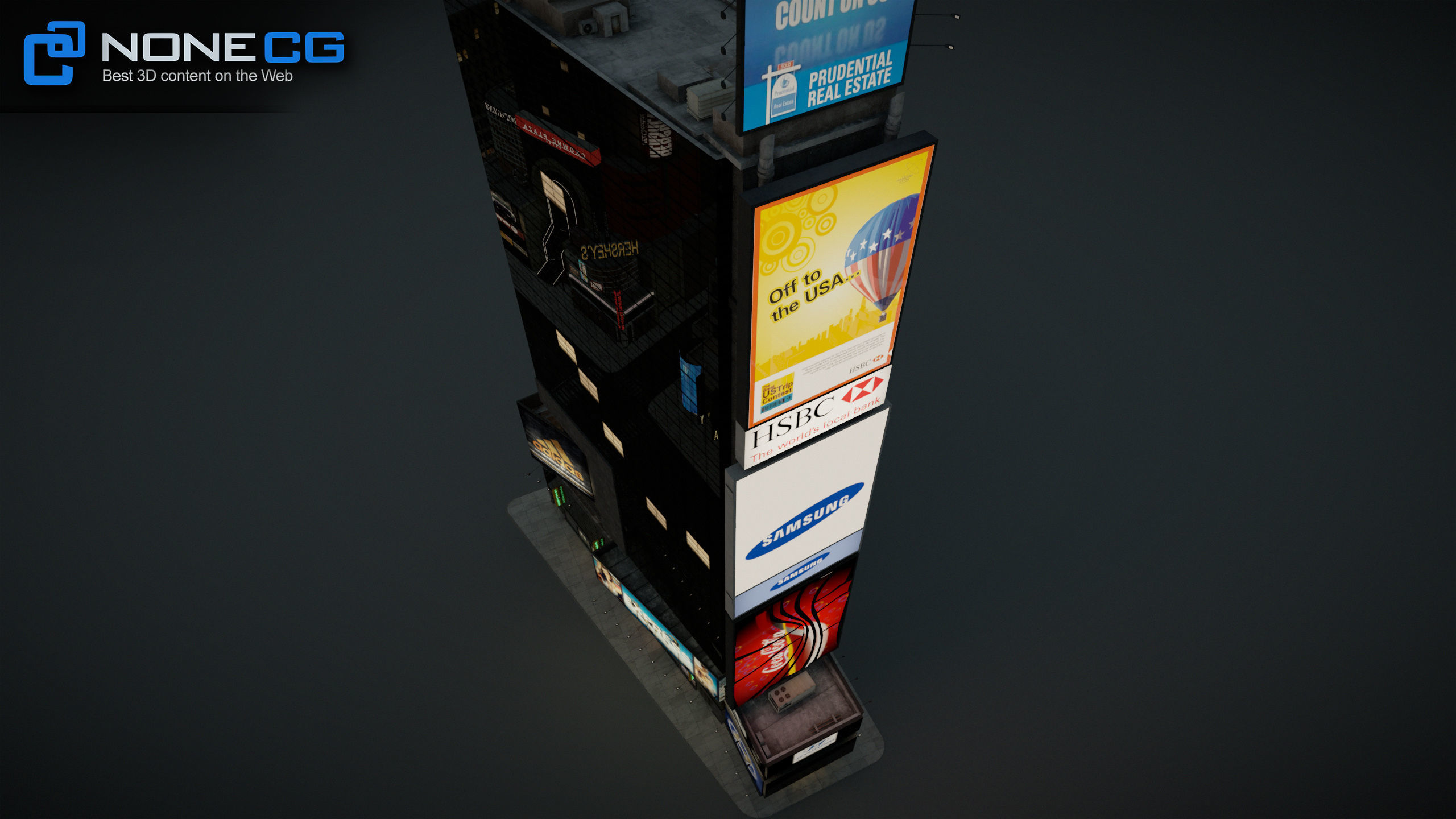 NYC Building Ramada Renaissance Low-poly 3D model_30