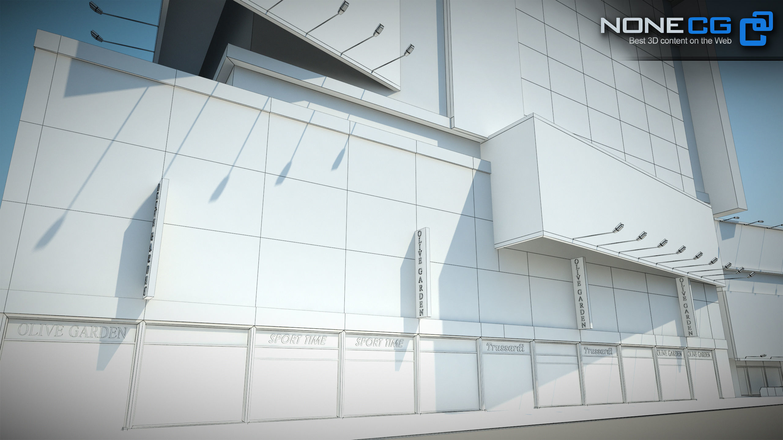 NYC Building Ramada Renaissance Low-poly 3D model_22