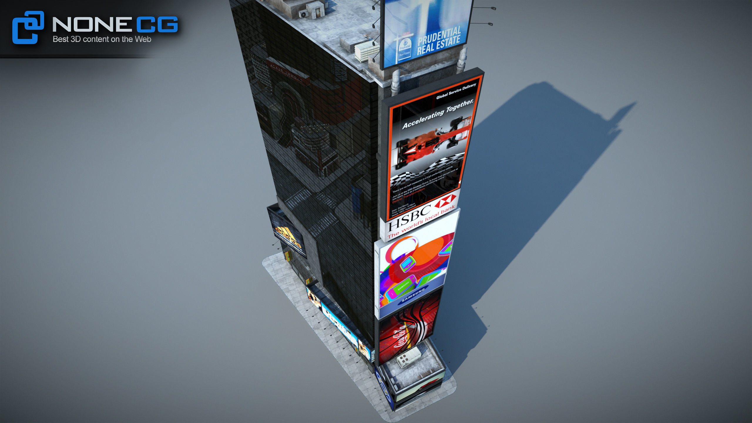 NYC Building Ramada Renaissance Low-poly 3D model_29