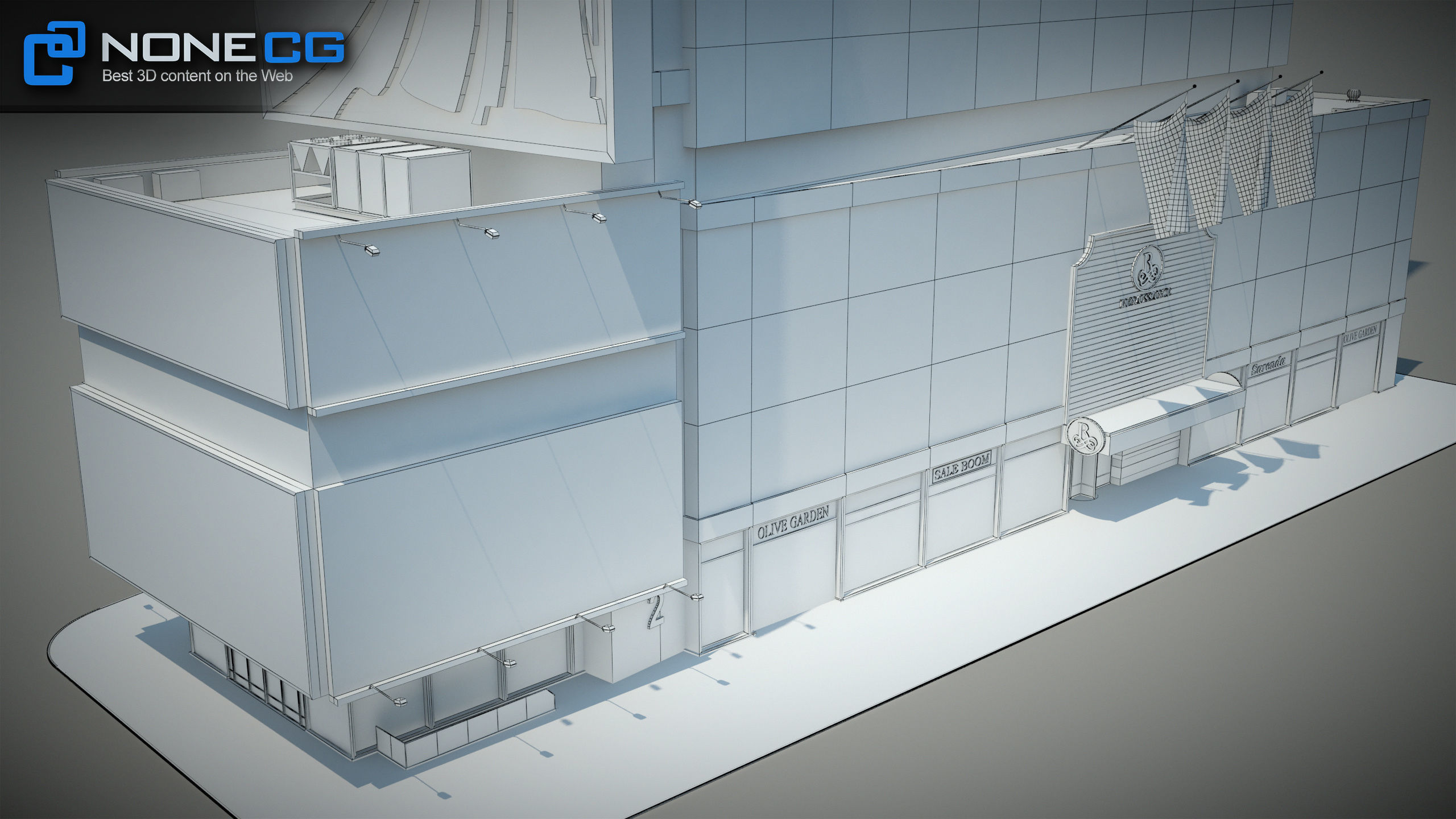 NYC Building Ramada Renaissance Low-poly 3D model_4