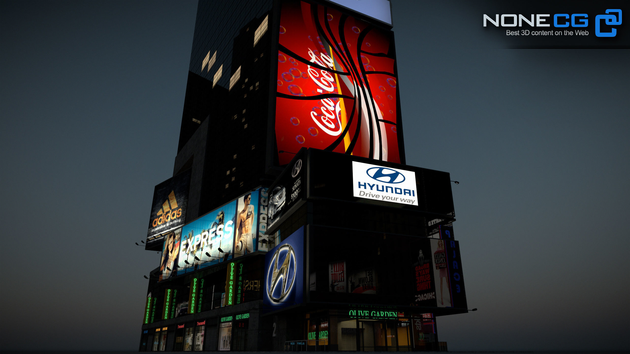 NYC Building Ramada Renaissance Low-poly 3D model_24