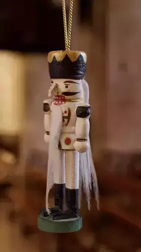 christmas tree decoration - white soldier nutcracker - photoscan